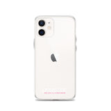 iPhone-Hülle white/pink transparent