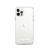 iPhone-Hülle white/pink transparent