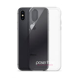 iPhone-Hülle white/pink transparent