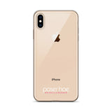 iPhone-Hülle white/pink transparent