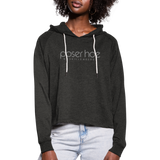 Basic Frauen Cropped Hoodie - edition Silver - Anthrazit