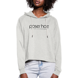Basic Frauen Cropped Hoodie - edition Magic - Beige meliert