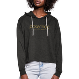 Basic Frauen Cropped Hoodie - edition Gold - Anthrazit